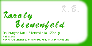 karoly bienenfeld business card