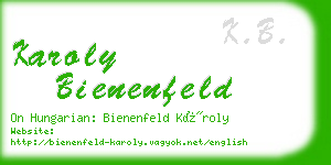 karoly bienenfeld business card